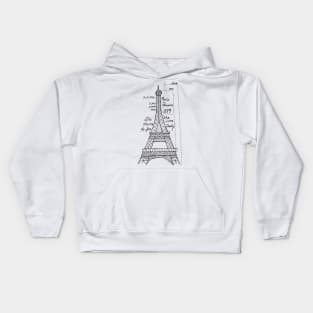 Eiffel Tower Kids Hoodie